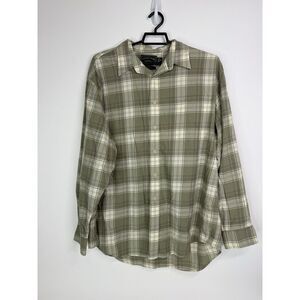 CC Filson Button-Down‎ Shirt Men's XL Plaid Long Sleeve Lightweight Pocket Green